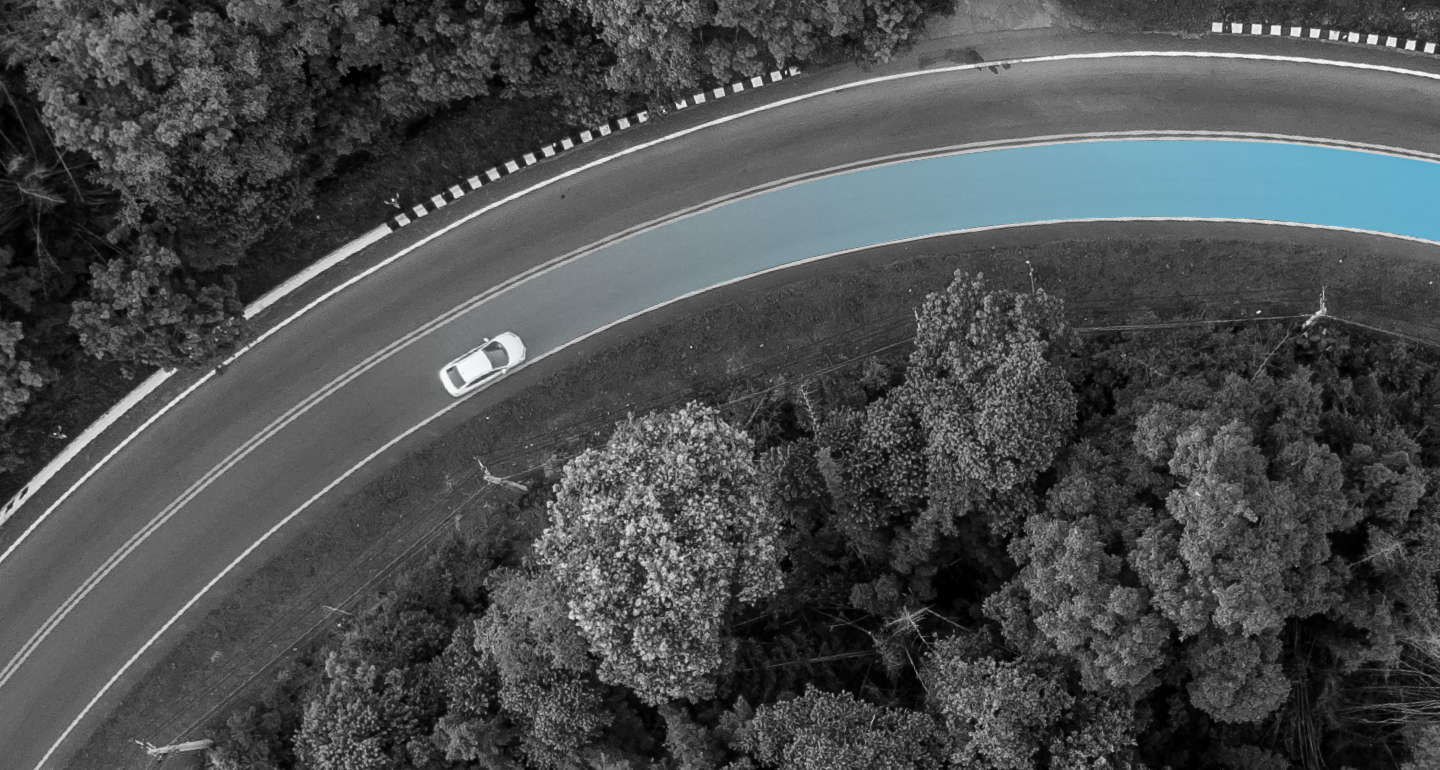 Happy couple reviewing documents